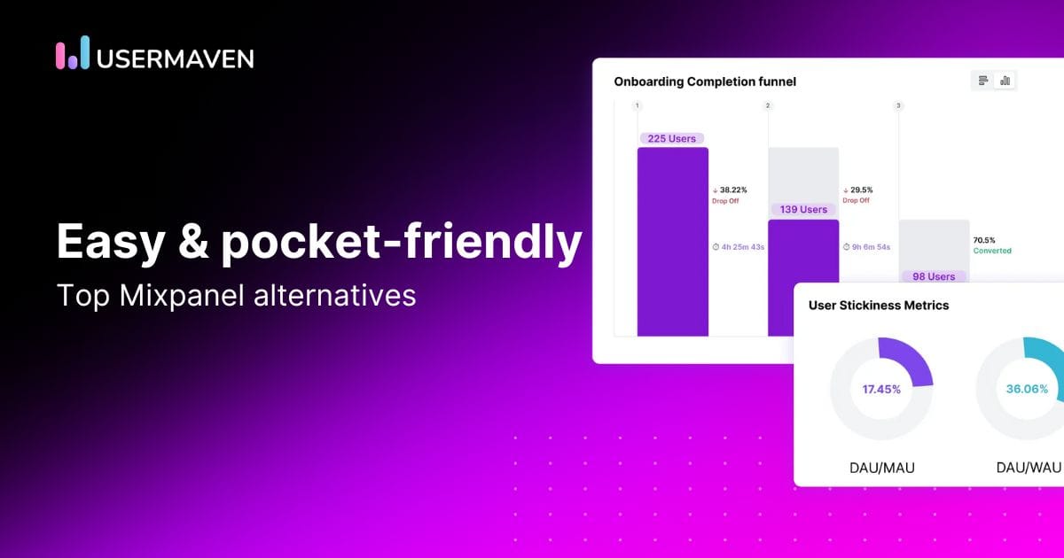 Top Mixpanel alternatives for product analytics