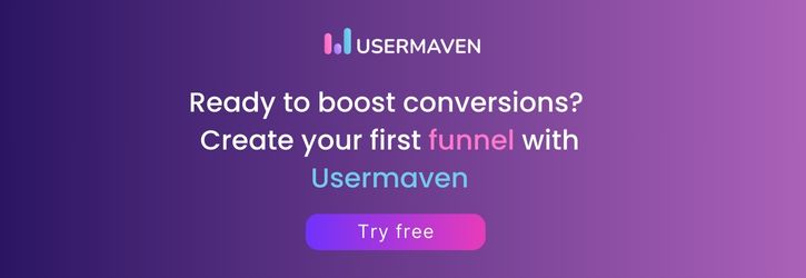 Create Funnels in Usermaven to get actionable AI funnel insights.