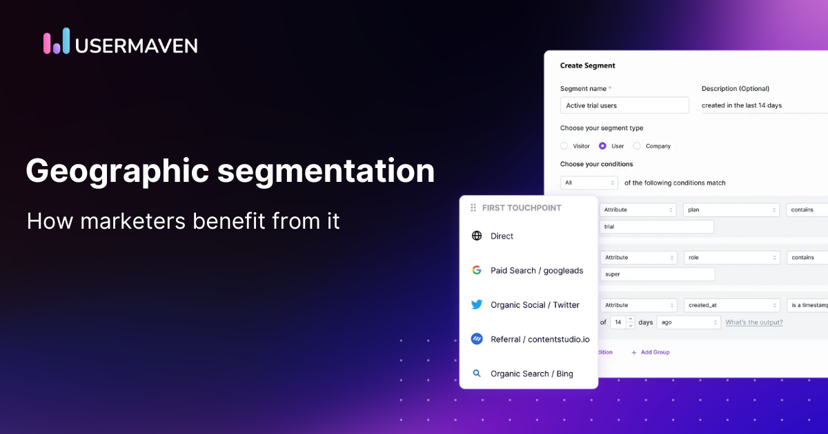 How do marketers use geographic segmentation to drive engagement?