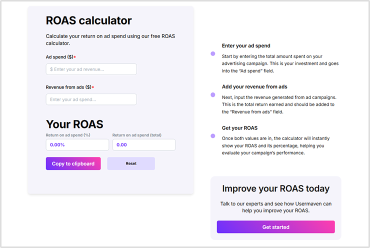 How to calculate ROAS