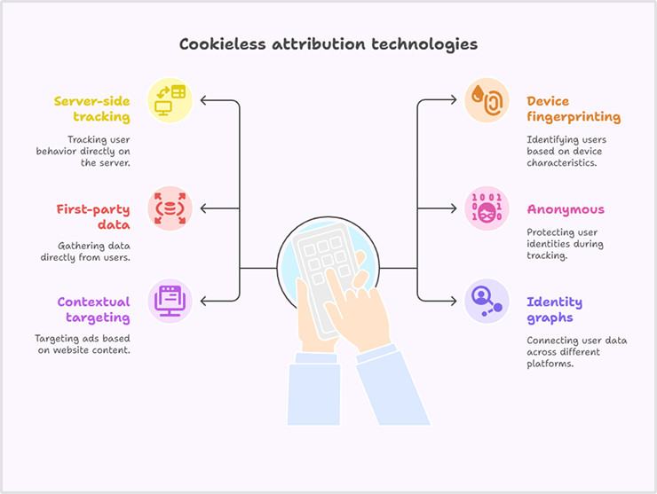 Cookieless attribution technologies