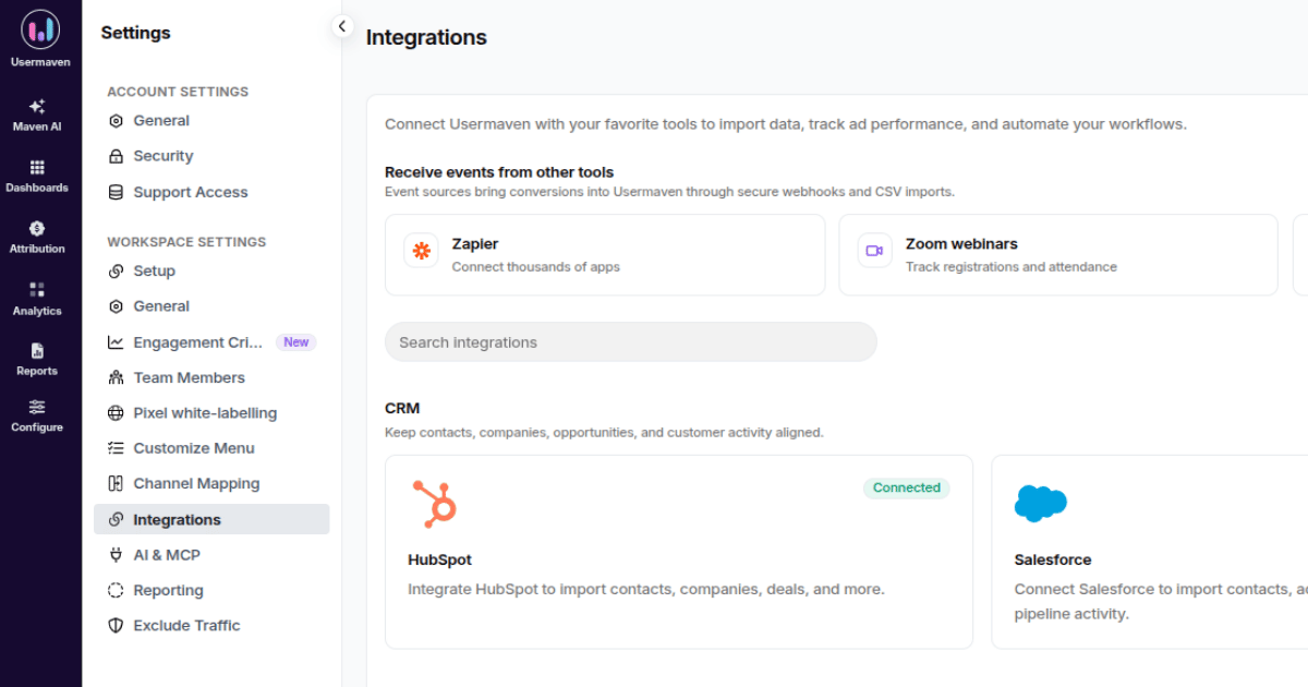 HubSpot integration