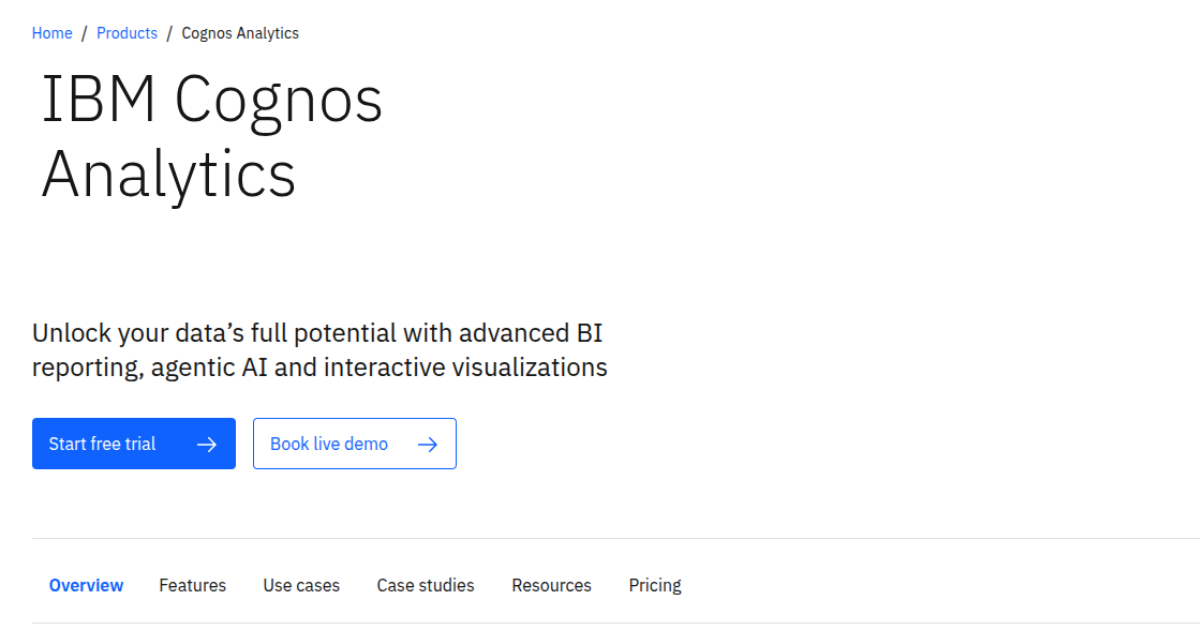 IBM COgnos analytics cloud  homepage.png