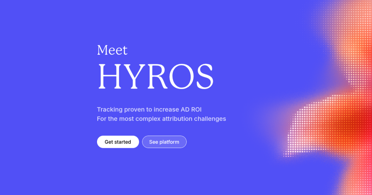 Hyros ad tracking and attribution platform homepage